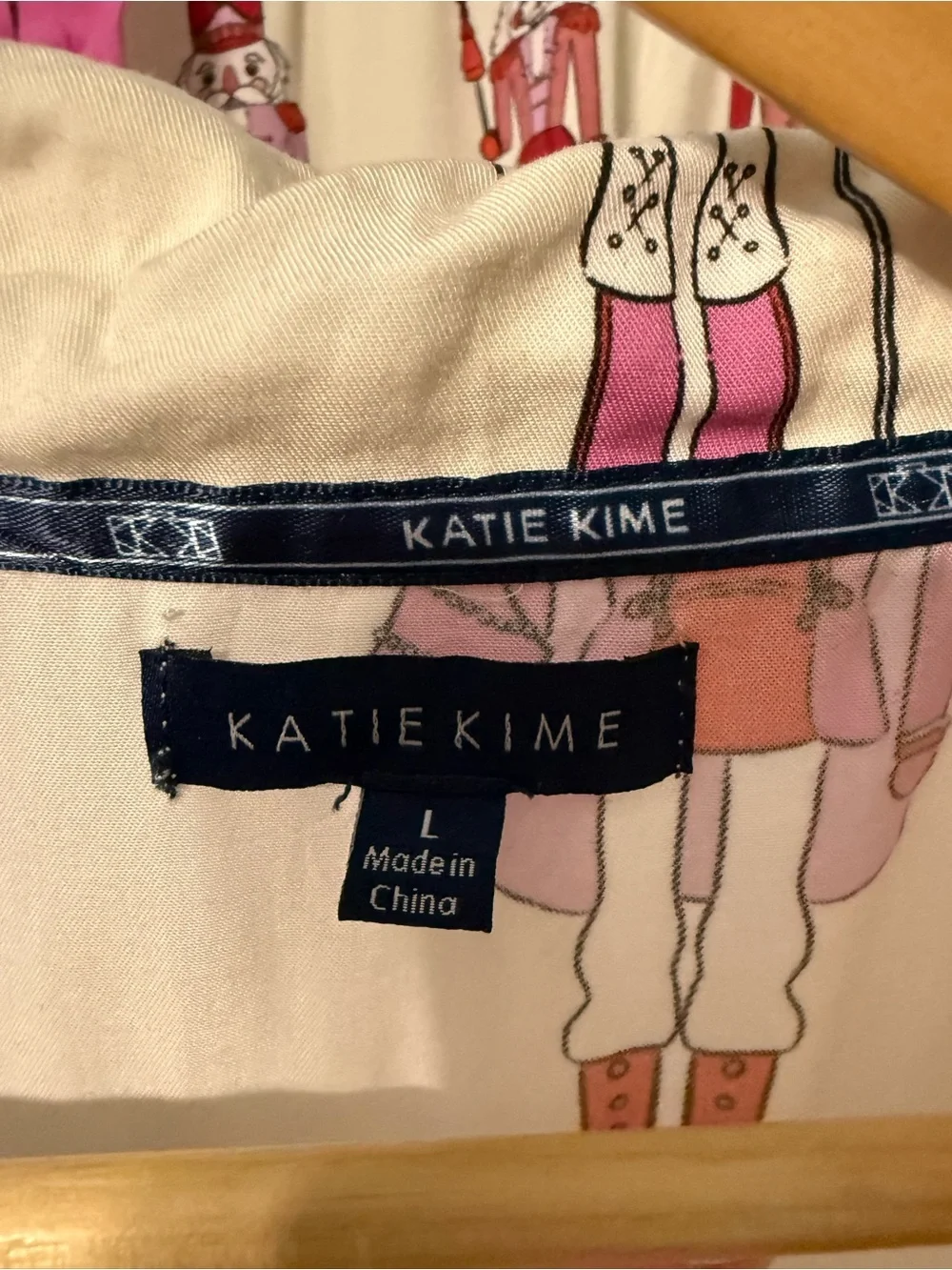 Katie Kime Holiday March Nutcracker Print Pajama Set Flaw